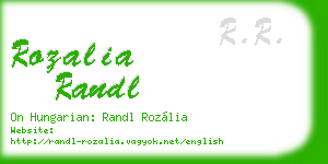 rozalia randl business card